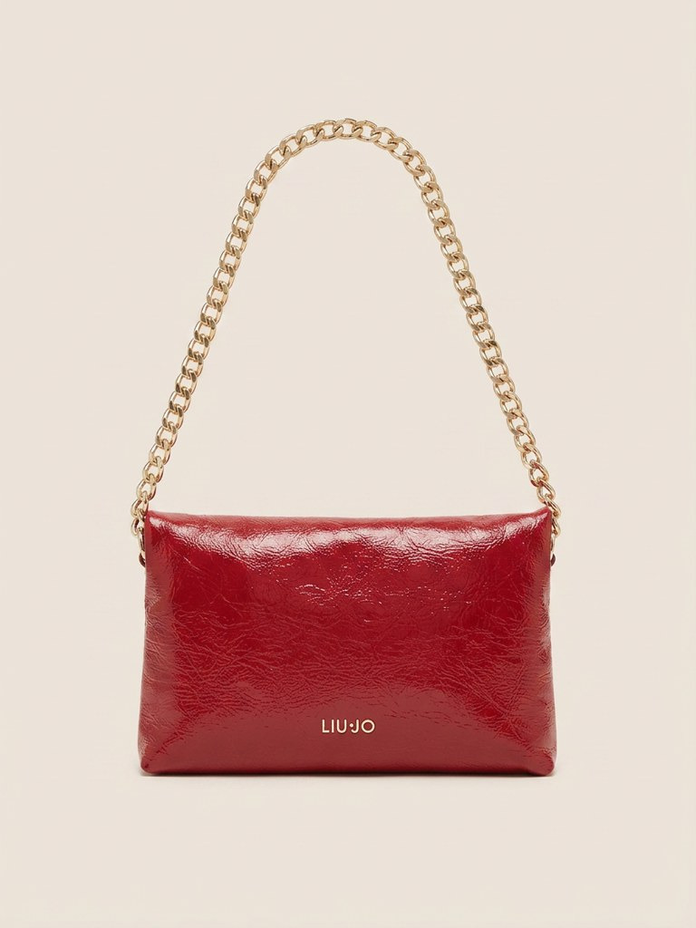 Red patent bag