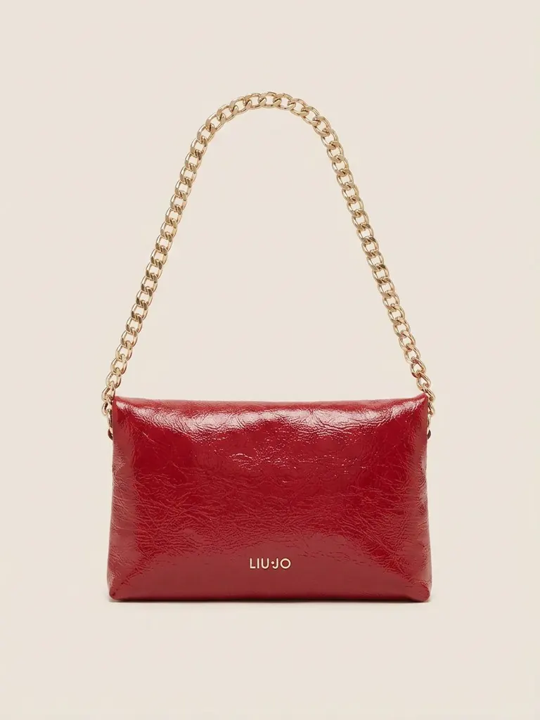 Red patent bag