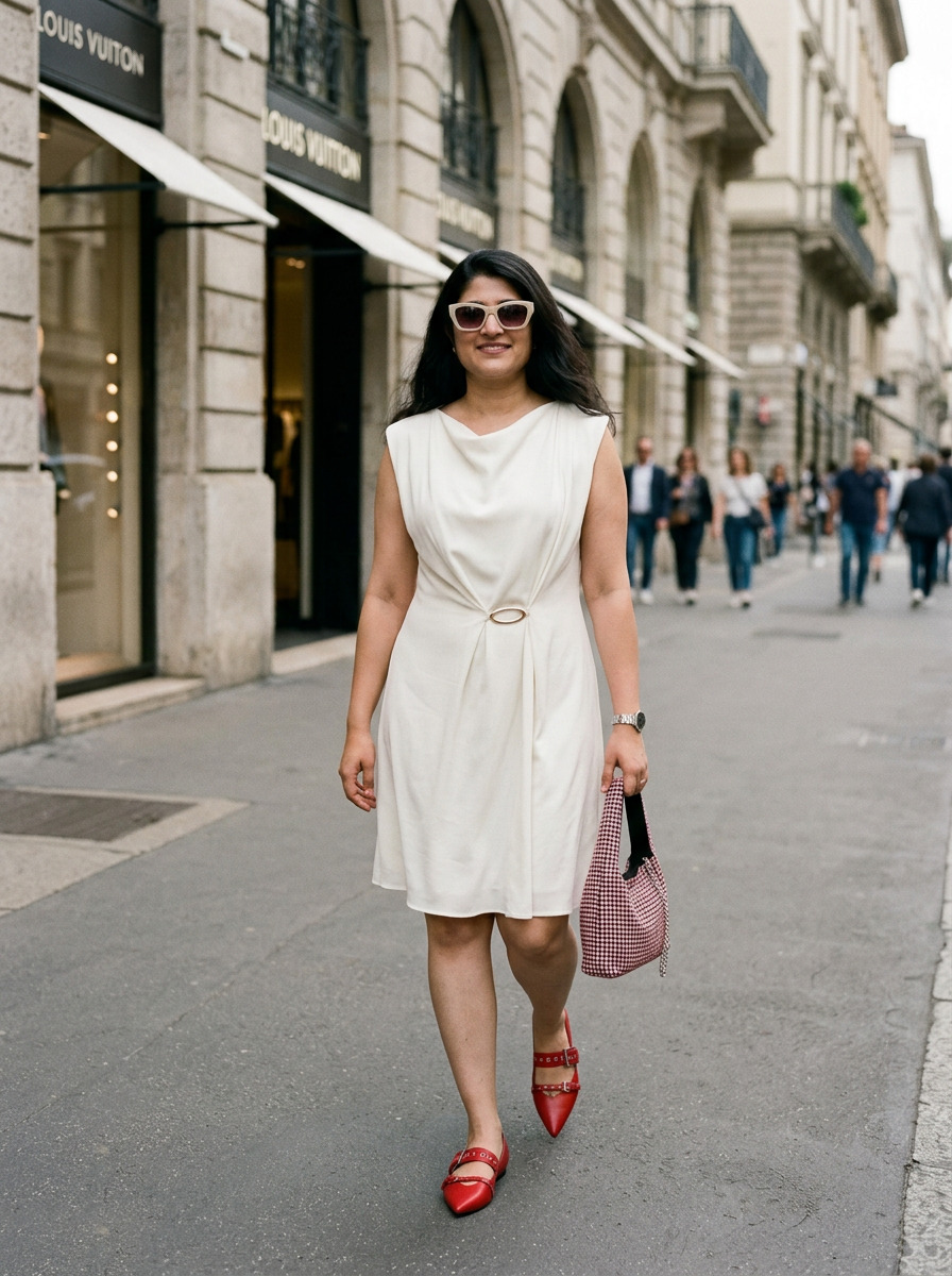 A curated look for a gallery opening