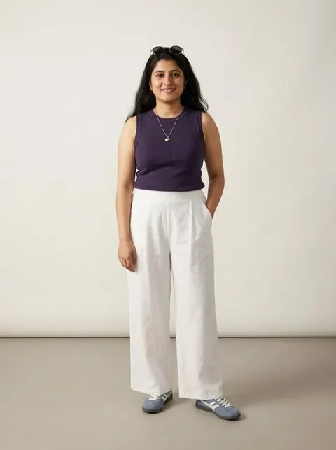 An outfit from the wearer's own closet rendered on the wearer's own photo by Sleqk
